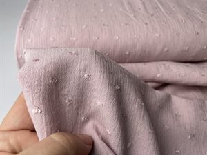 Creppet viscose - dobby og lys gammelrosa